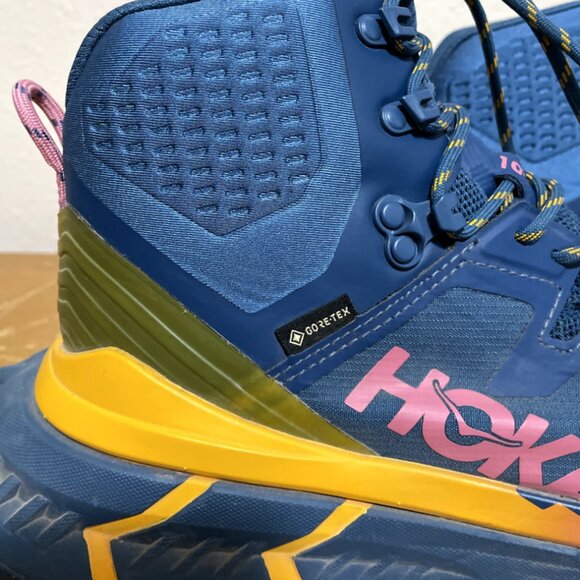 Hoka Tennine Hike GTX Shoes Moroccan Blue Saffron MBSF 1113511 Women's Size 9B - Picture 2 of 8